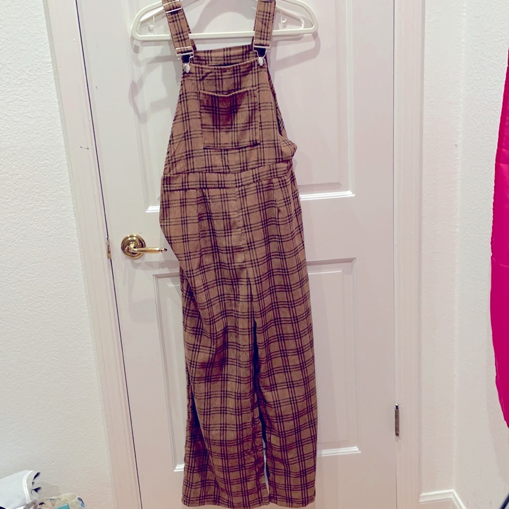 Checkered Brown Overalls
